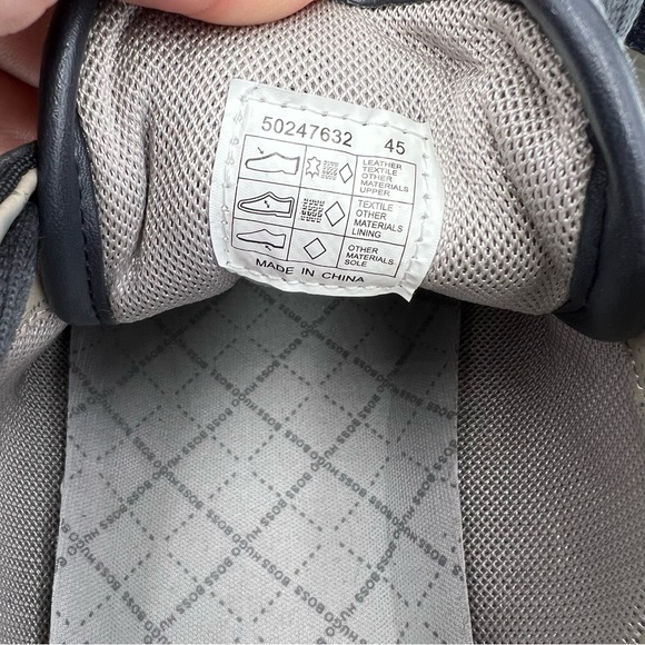 HUGO BOSS MIXED-MATERIAL TRAINERS WITH SUEDE AND FAUX LEATHER SNEAKERS - Picture 4 of 12